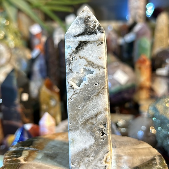 🎄SALE🎄Sphalerite 4 Sided Crystal Point With Druzy! - Picture 4 of 13